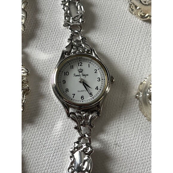 Premier Designs Jewelry Silver Tone Set Watch, Bracelet, Earrings, Pendant - Picture 2 of 16